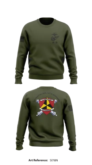 1st Battalion, 12th Marines Store 1 Core Men's Crewneck Performance Sweatshirt - SI7i8N