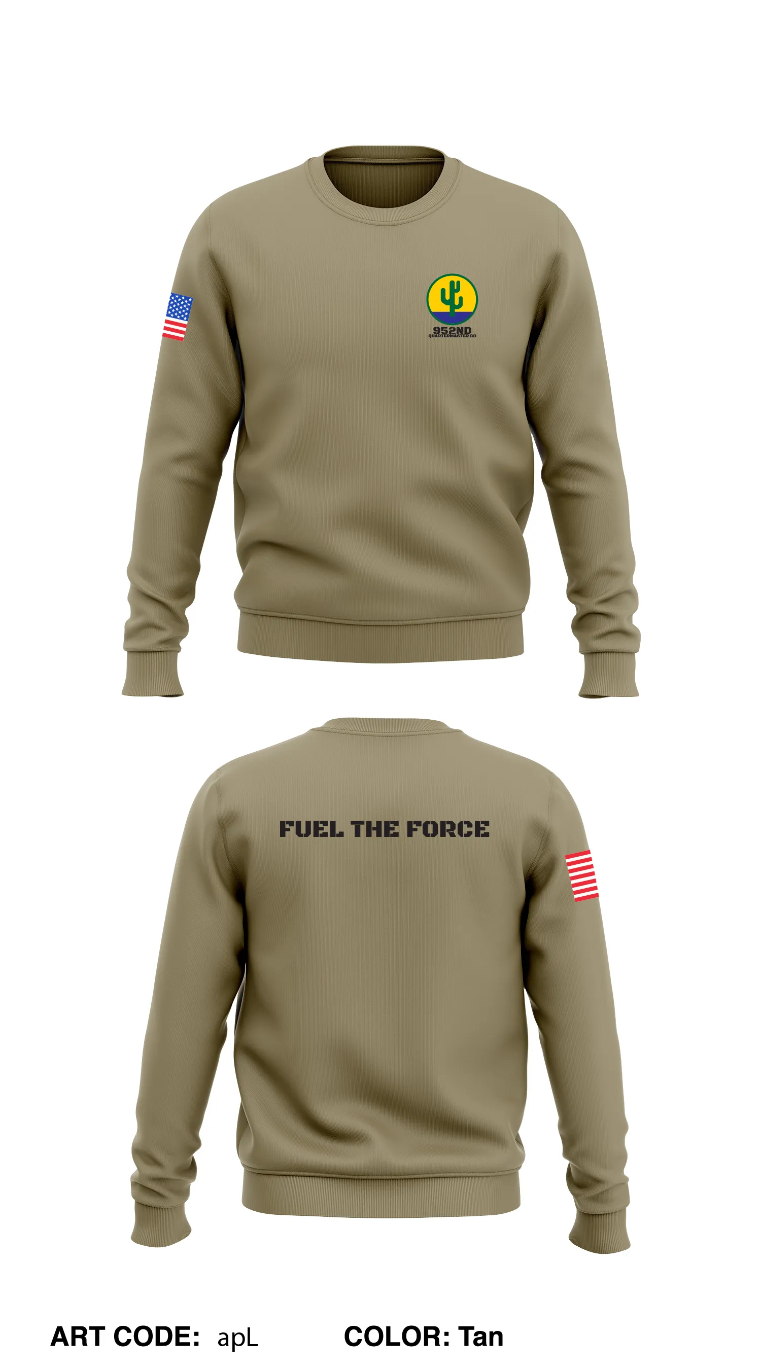 952nd QuarterMaster Co Store 1 Core Men's Crewneck Performance Sweatshirt - apL