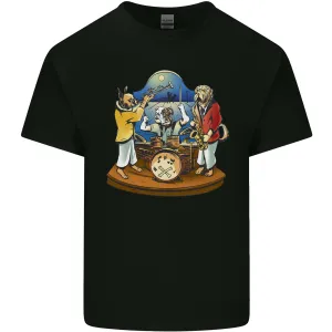 A Dog Jazz Band Music Drums Trumpet Mens Light Cotton T-Shirt