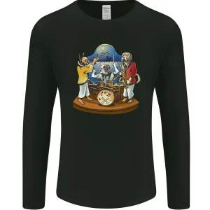 A Dog Jazz Band Music Drums Trumpet Mens Long Sleeve T-Shirt
