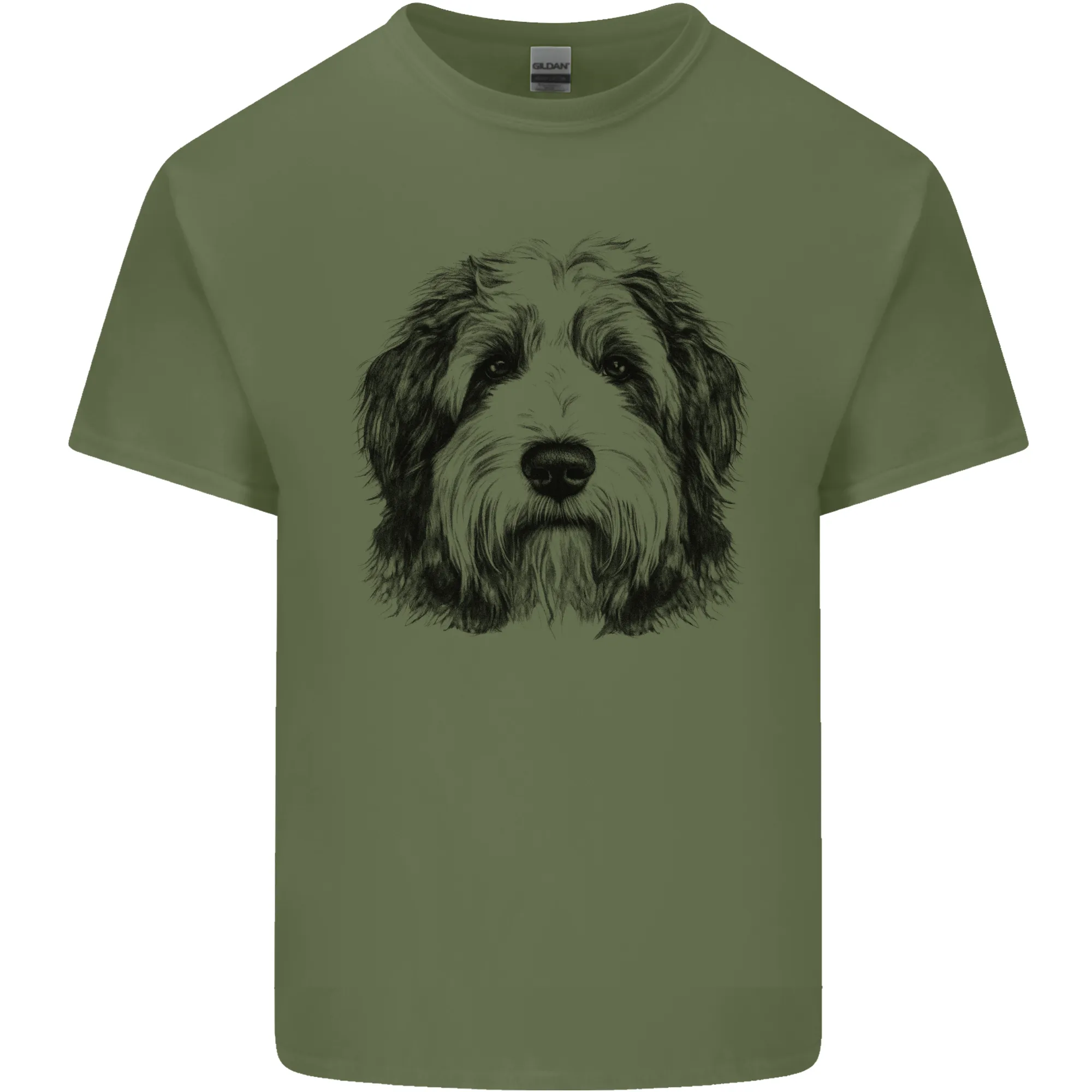 An Old English Sheepdog Dog Mens Light Cotton T-Shirt