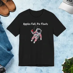 Astronaut with Red Apple Short Sleeves Tee Trendy