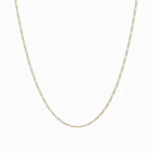 Baby Curb Chain Necklace / 18K Solid Gold