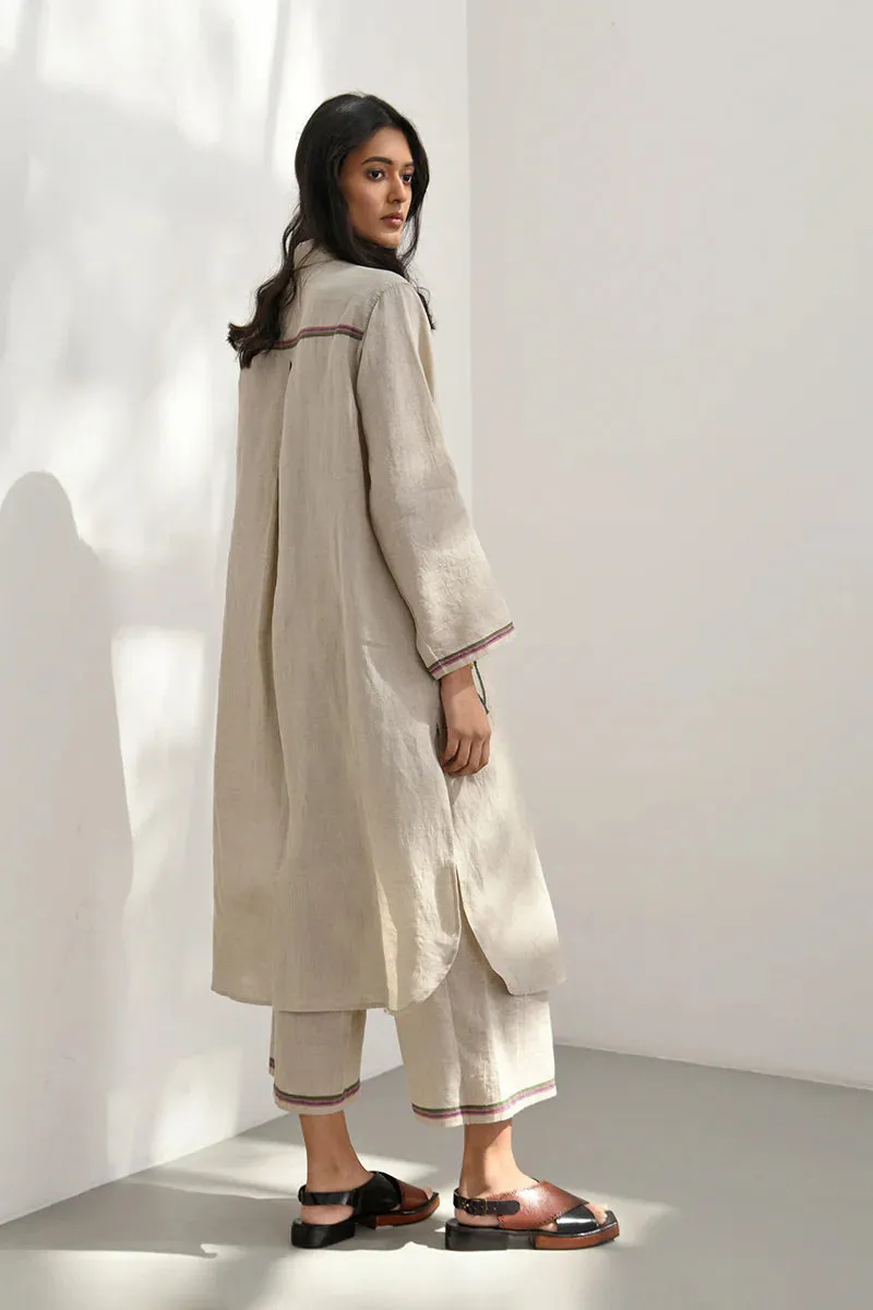 Beige Olbia Handloom Pants