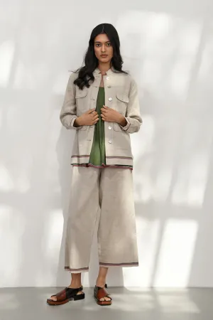 Beige Olbia Handloom Pants