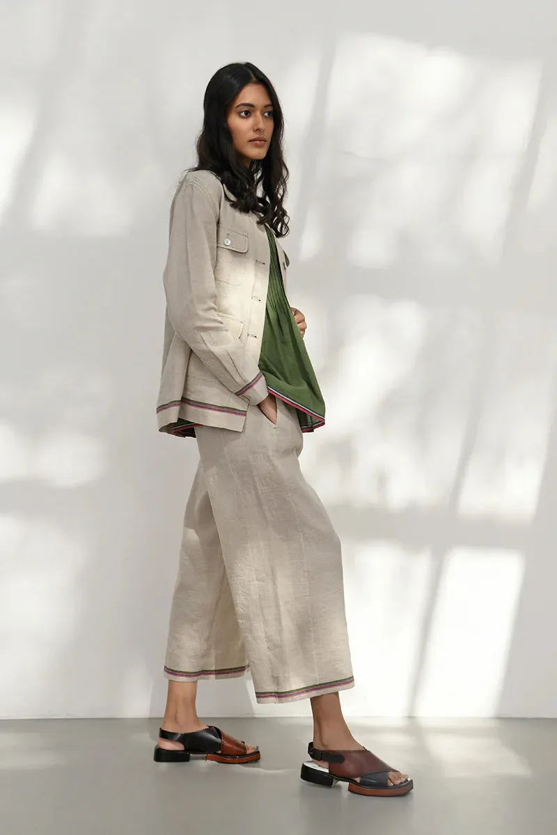 Beige Olbia Handloom Pants