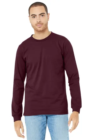 BELLA CANVAS  Unisex Jersey Long Sleeve Tee. BC3501 Maroon