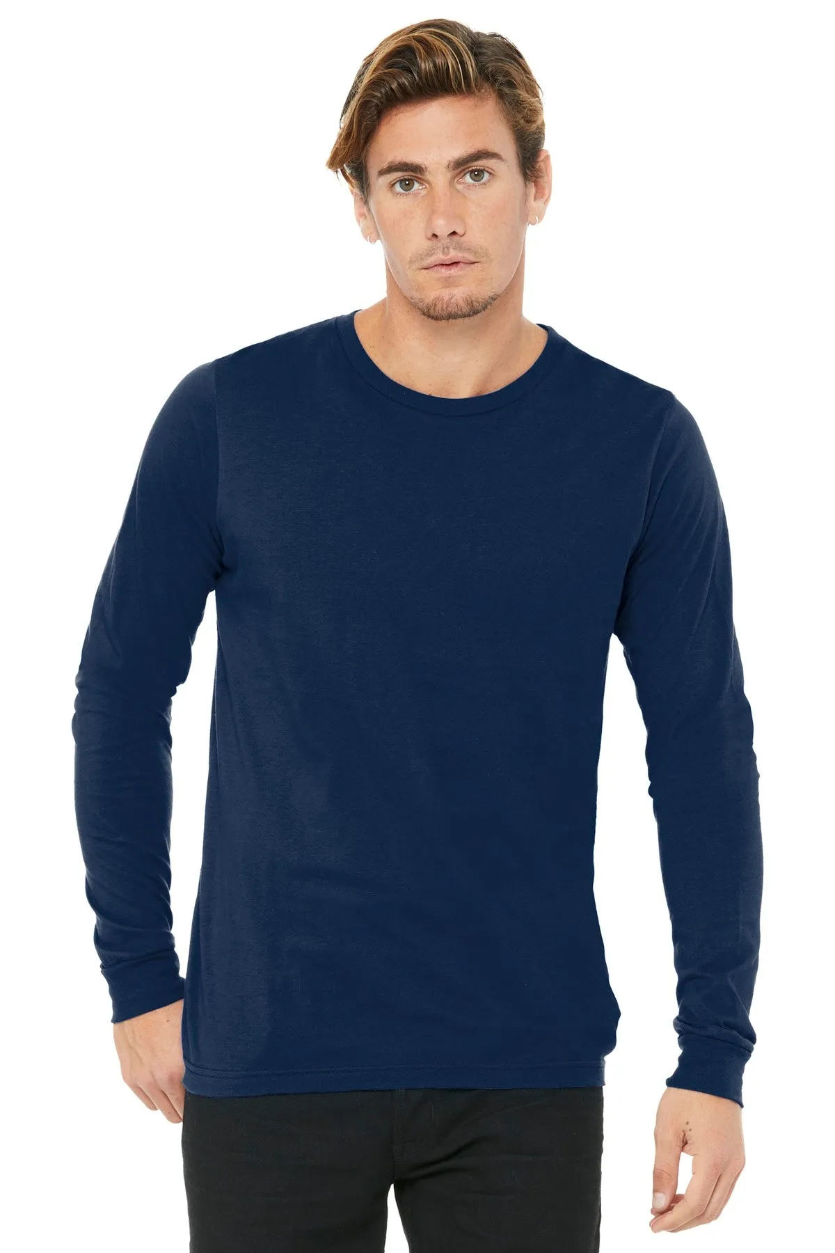BELLA CANVAS  Unisex Jersey Long Sleeve Tee. BC3501 Navy