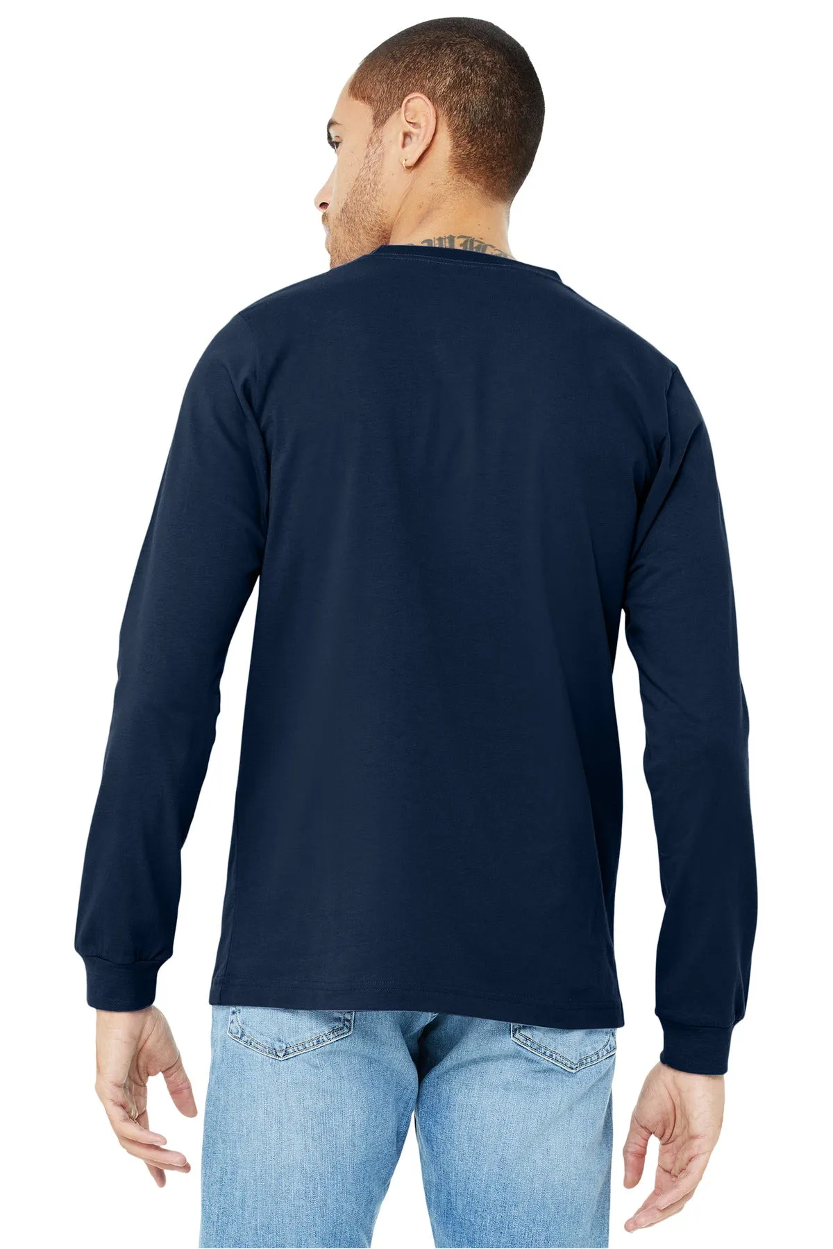 BELLA CANVAS  Unisex Jersey Long Sleeve Tee. BC3501 Navy