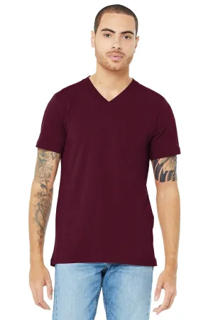 BELLA CANVAS  Unisex Jersey Short Sleeve V-Neck Tee. BC3005 Maroon