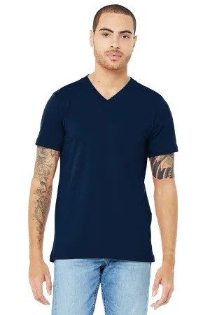 BELLA CANVAS  Unisex Jersey Short Sleeve V-Neck Tee. BC3005 Navy