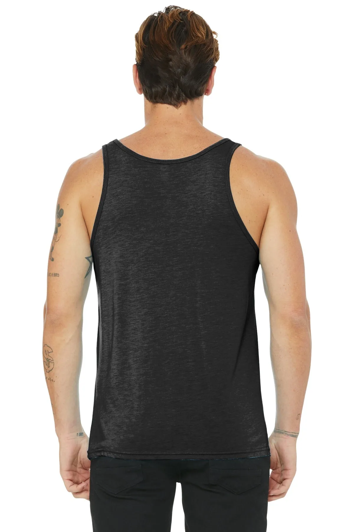 BELLA CANVAS  Unisex Jersey Tank. BC3480 Charcoal-Black Triblend