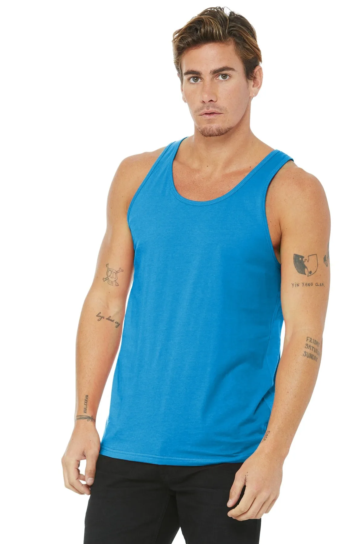 BELLA CANVAS  Unisex Jersey Tank. BC3480 Neon Blue
