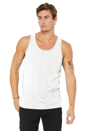 BELLA CANVAS  Unisex Jersey Tank. BC3480 White Fleck Triblend