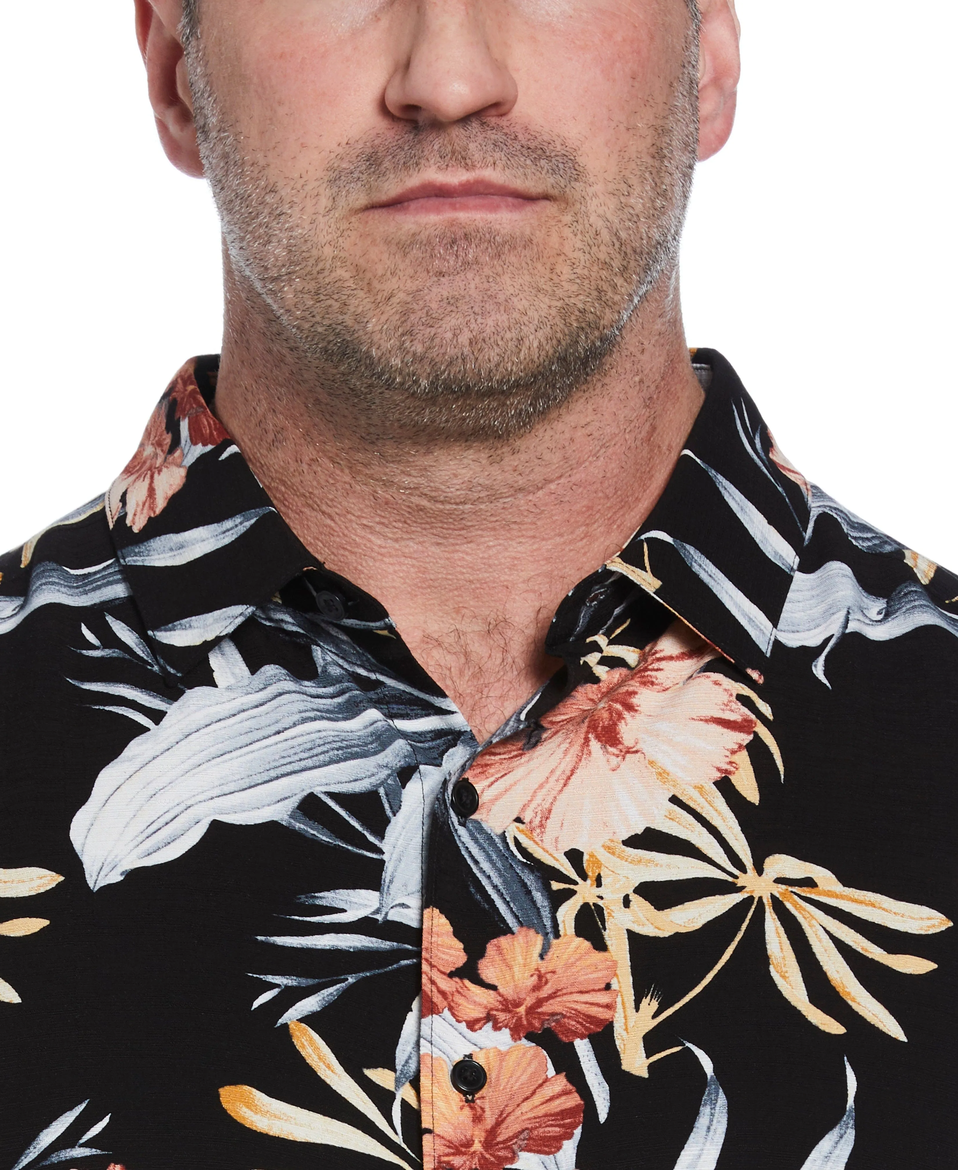 Big & Tall Tropical Floral Print Shirt