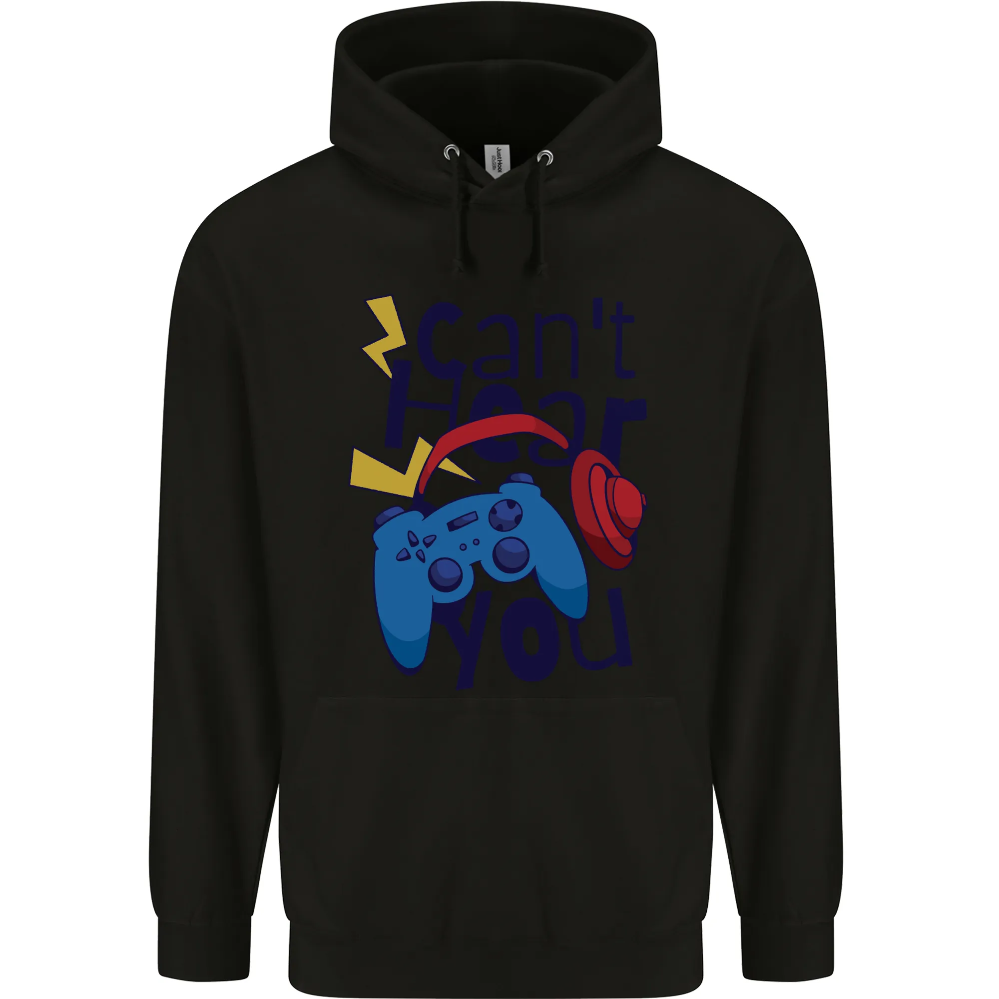 Can't Hear You Gamer Video Games Joypad Mens 80% Cotton Hoodie