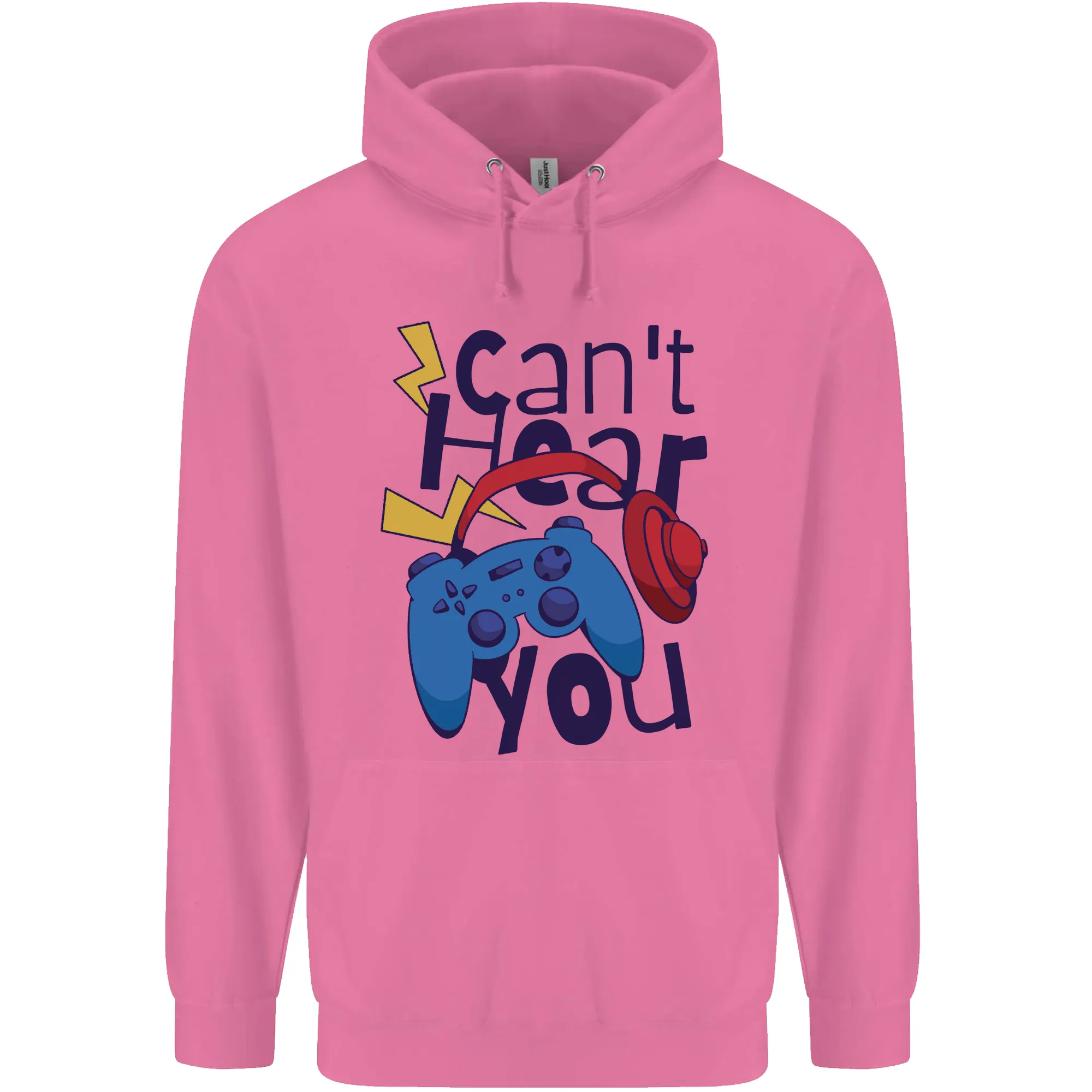 Can't Hear You Gamer Video Games Joypad Mens 80% Cotton Hoodie
