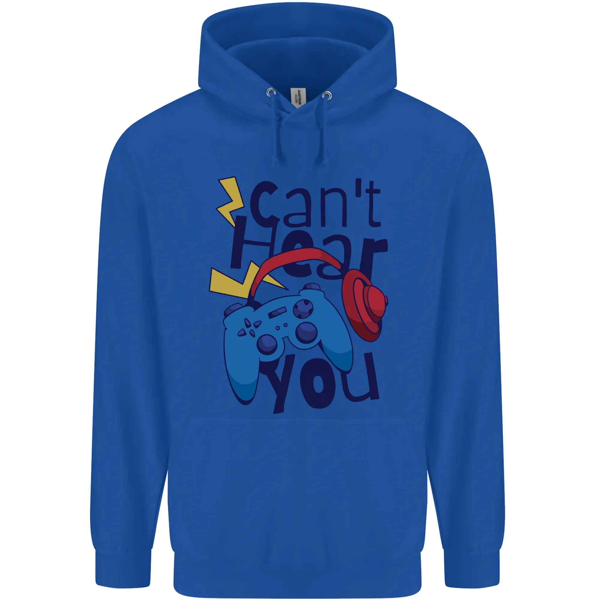 Can't Hear You Gamer Video Games Joypad Mens 80% Cotton Hoodie