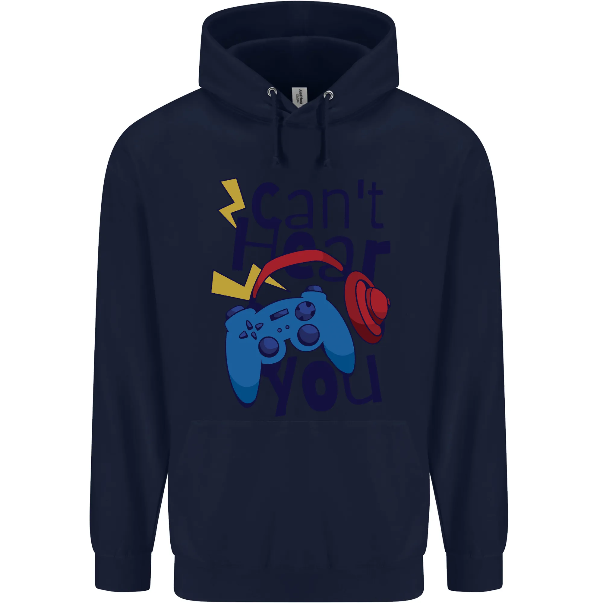 Can't Hear You Gamer Video Games Joypad Mens 80% Cotton Hoodie