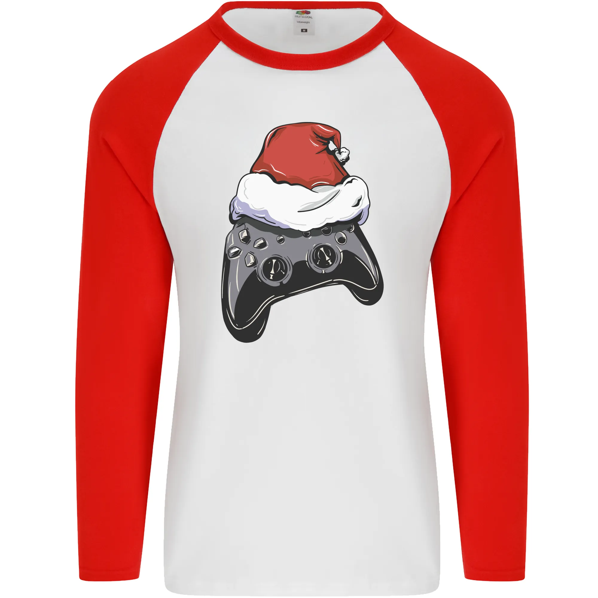 Christmas Video Game Controller Gaming Joypad Mens L/S Baseball T-Shirt