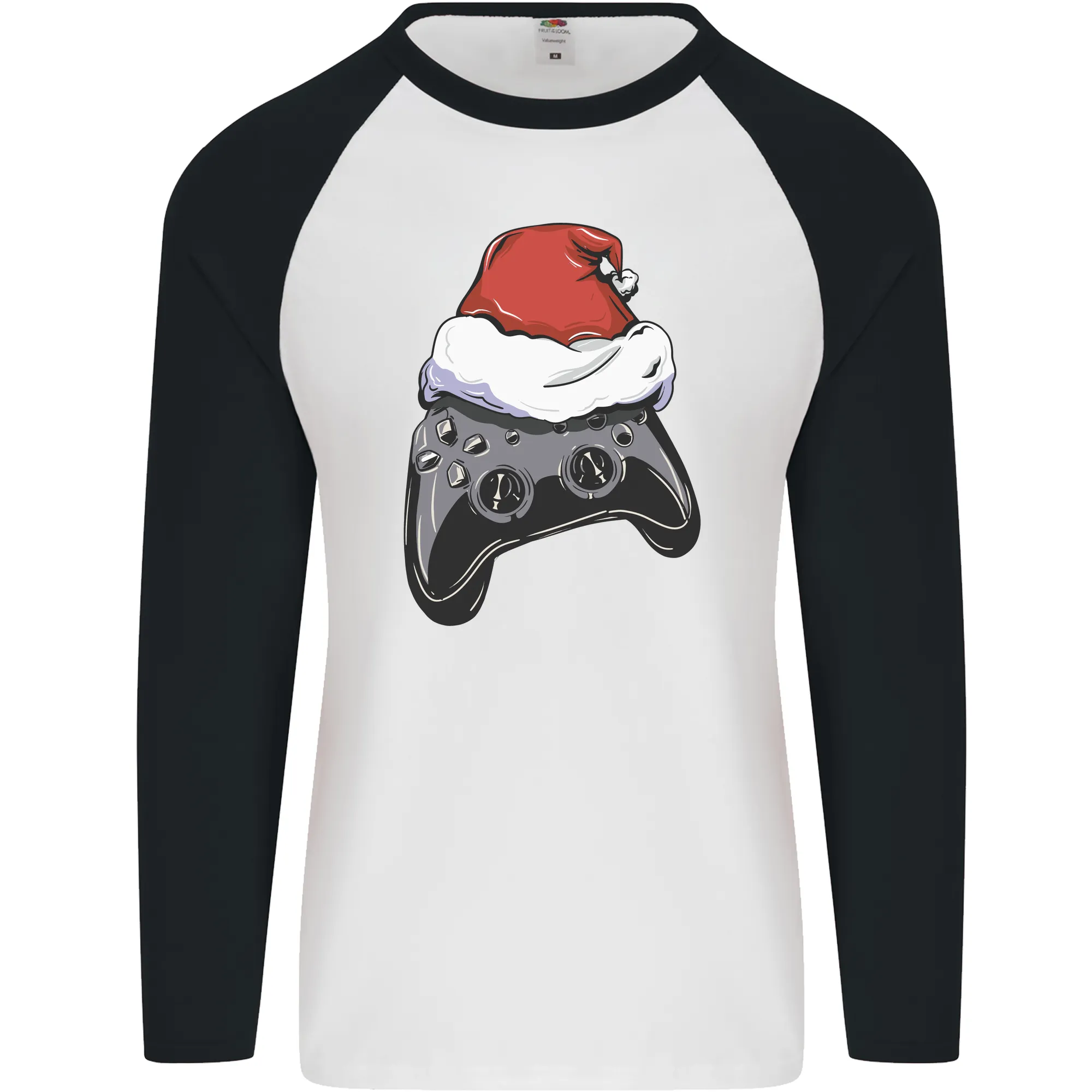 Christmas Video Game Controller Gaming Joypad Mens L/S Baseball T-Shirt
