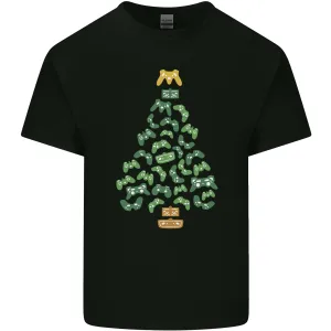Christmas Video Game Controller Tree Joypad Xmas Mens Light Cotton T-Shirt