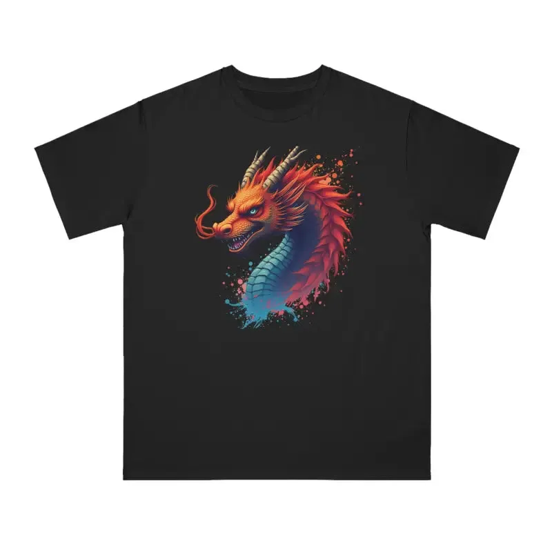 Classic t Shirt Colorful Dragon Cotton Tee