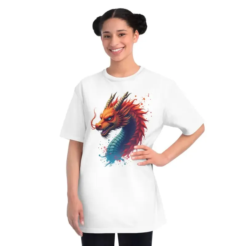 Classic t Shirt Colorful Dragon Cotton Tee