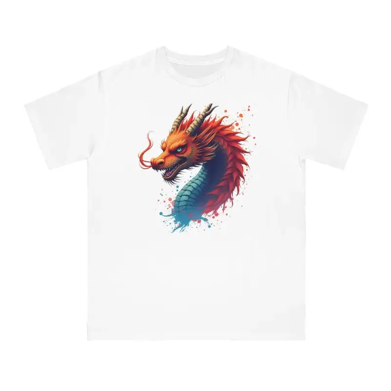 Classic t Shirt Colorful Dragon Cotton Tee