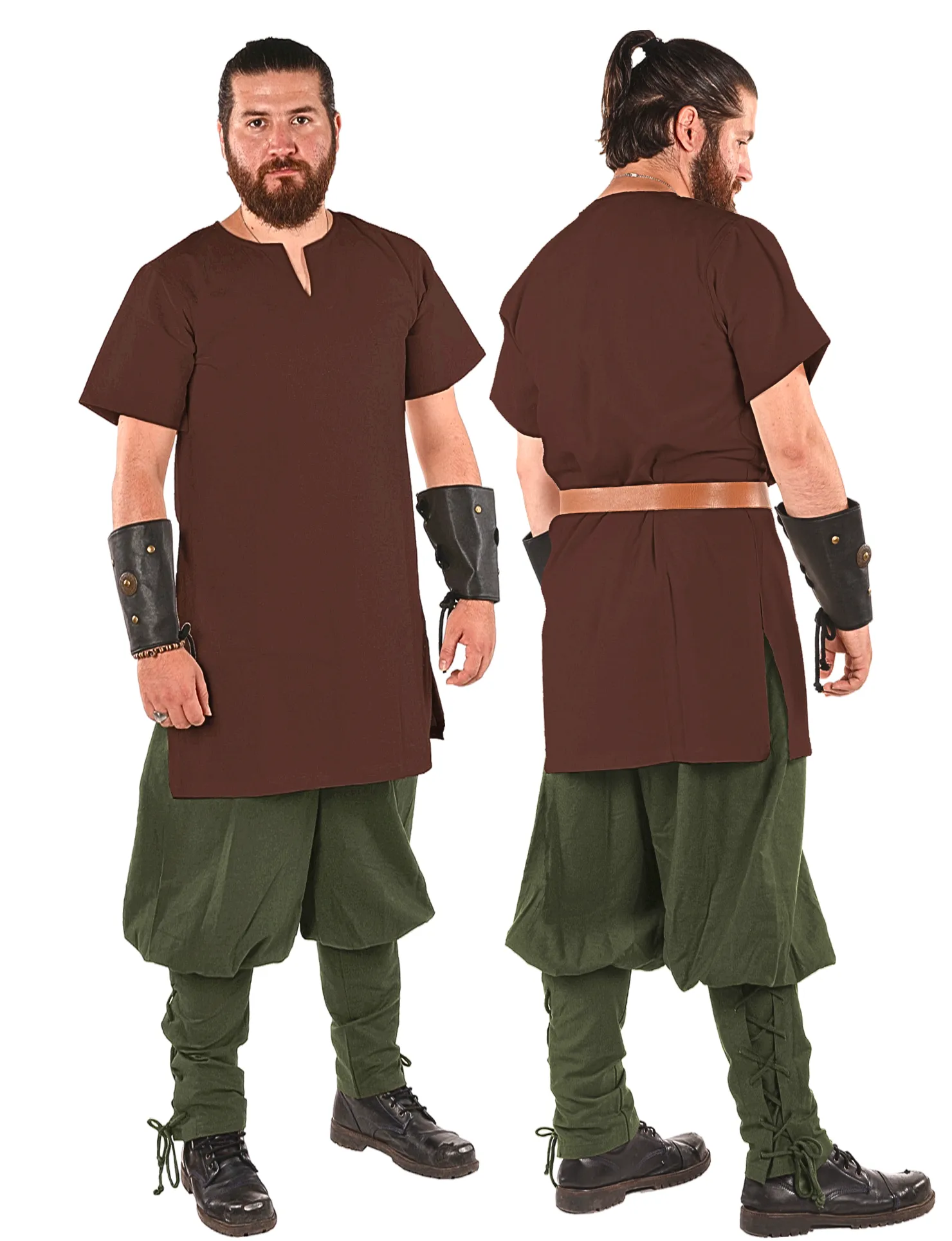 CORA Cotton Canvas Tunics  - Men's Medieval & Viking  Short Sleeve Tunic