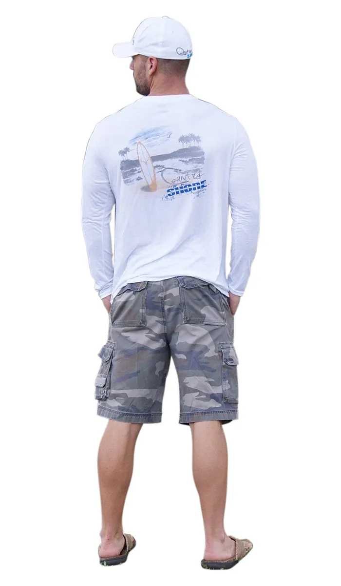 Country Shore Beach White UPF Long Sleeve Shirt
