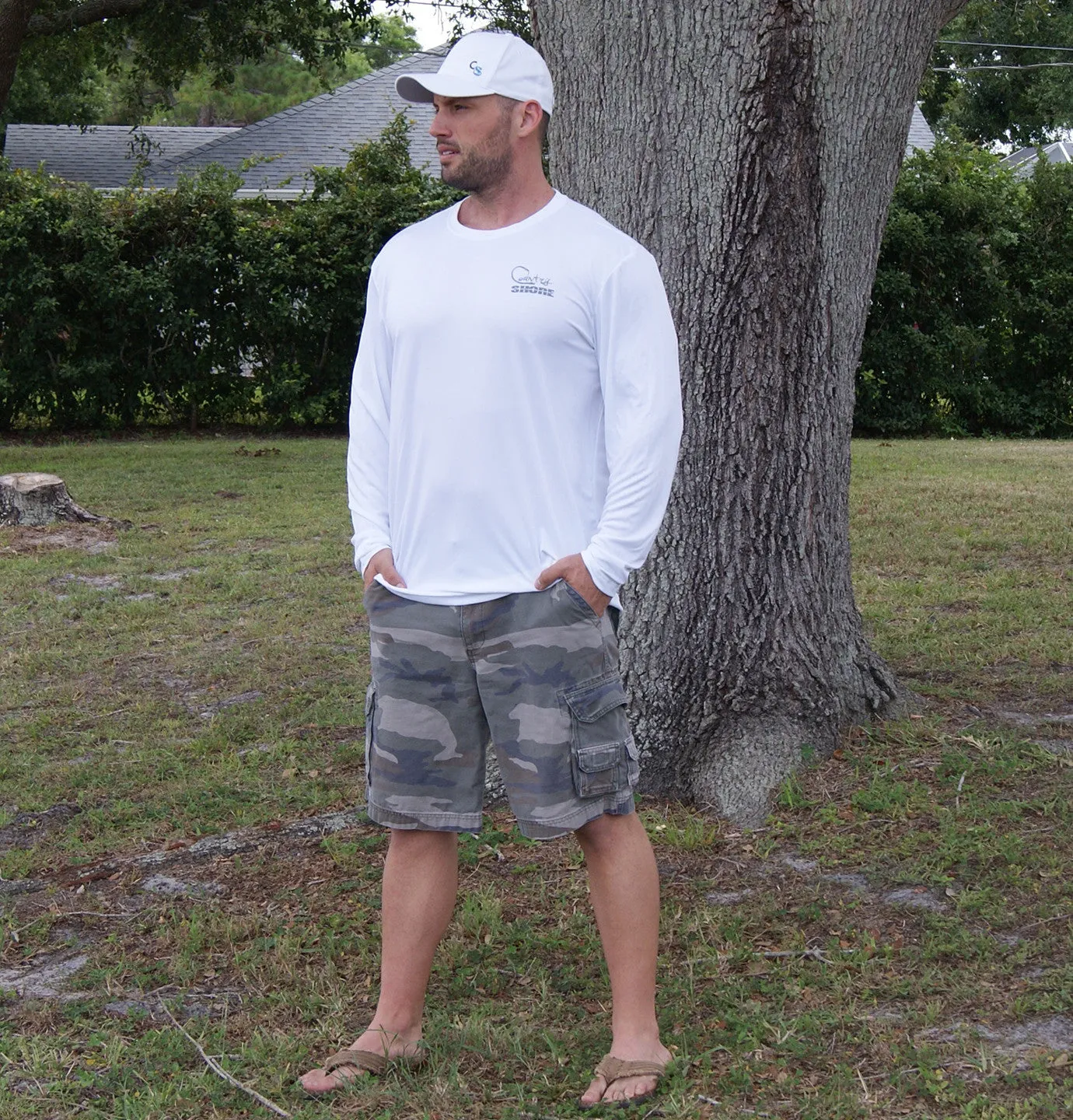 Country Shore Beach White UPF Long Sleeve Shirt