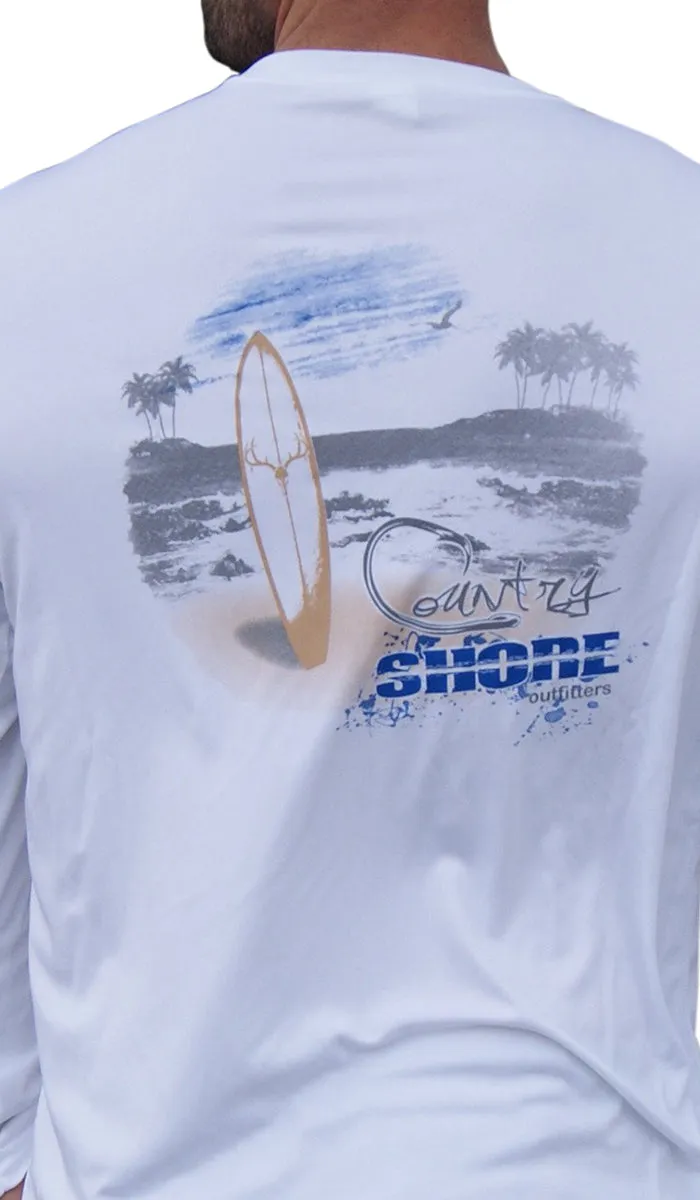 Country Shore Beach White UPF Long Sleeve Shirt