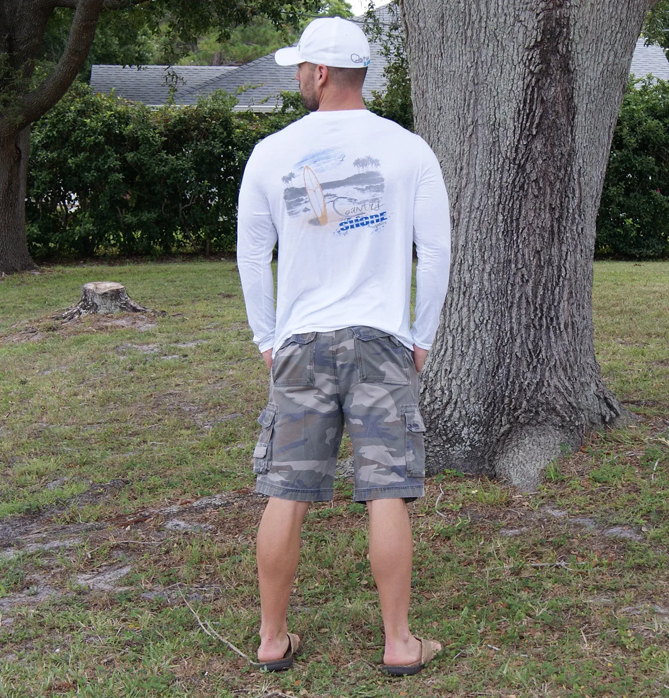 Country Shore Beach White UPF Long Sleeve Shirt