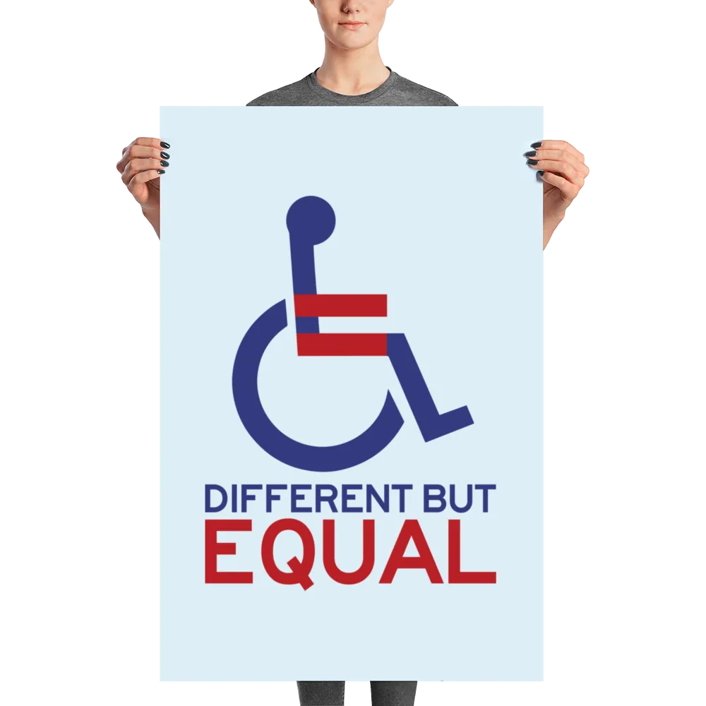 Different but Equal (Disability Equality Logo) Poster