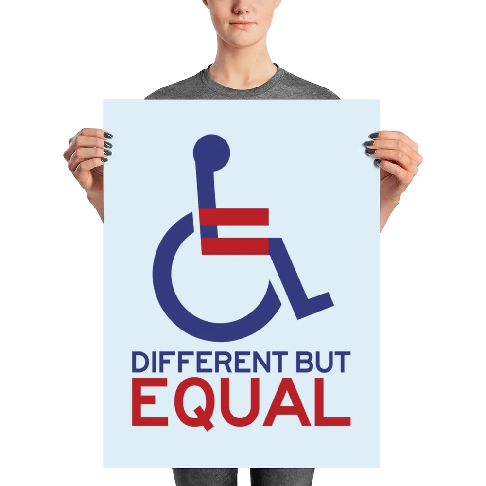Different but Equal (Disability Equality Logo) Poster