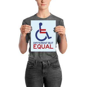 Different but Equal (Disability Equality Logo) Poster