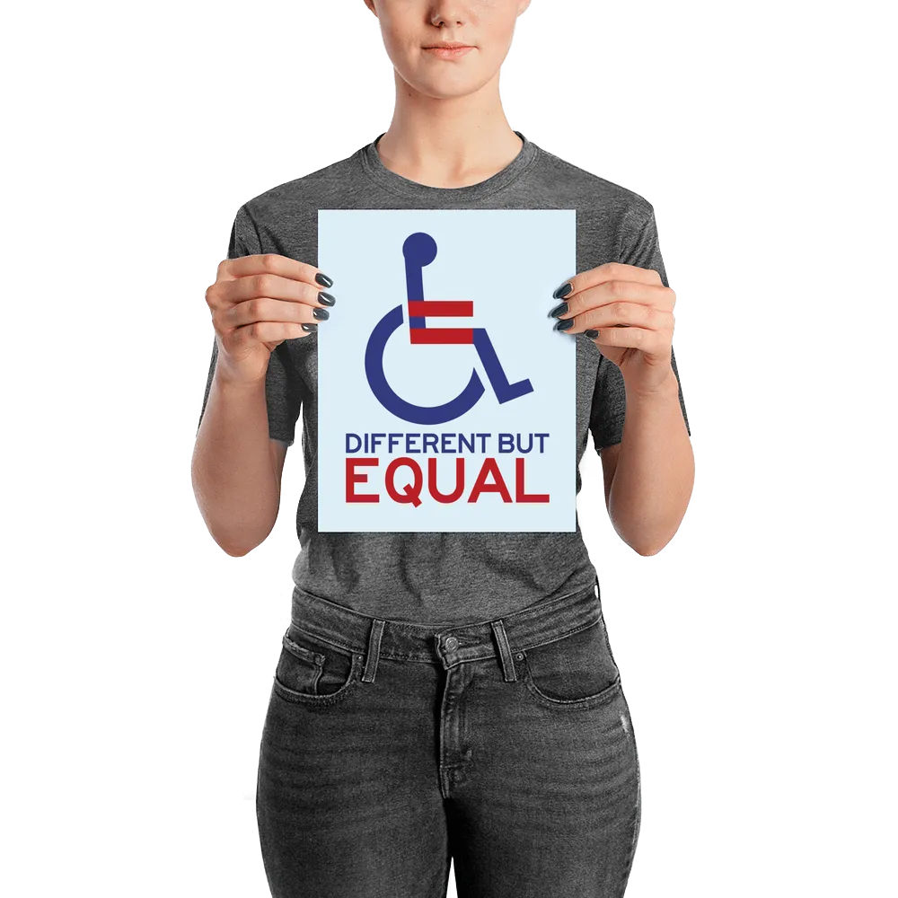 Different but Equal (Disability Equality Logo) Poster