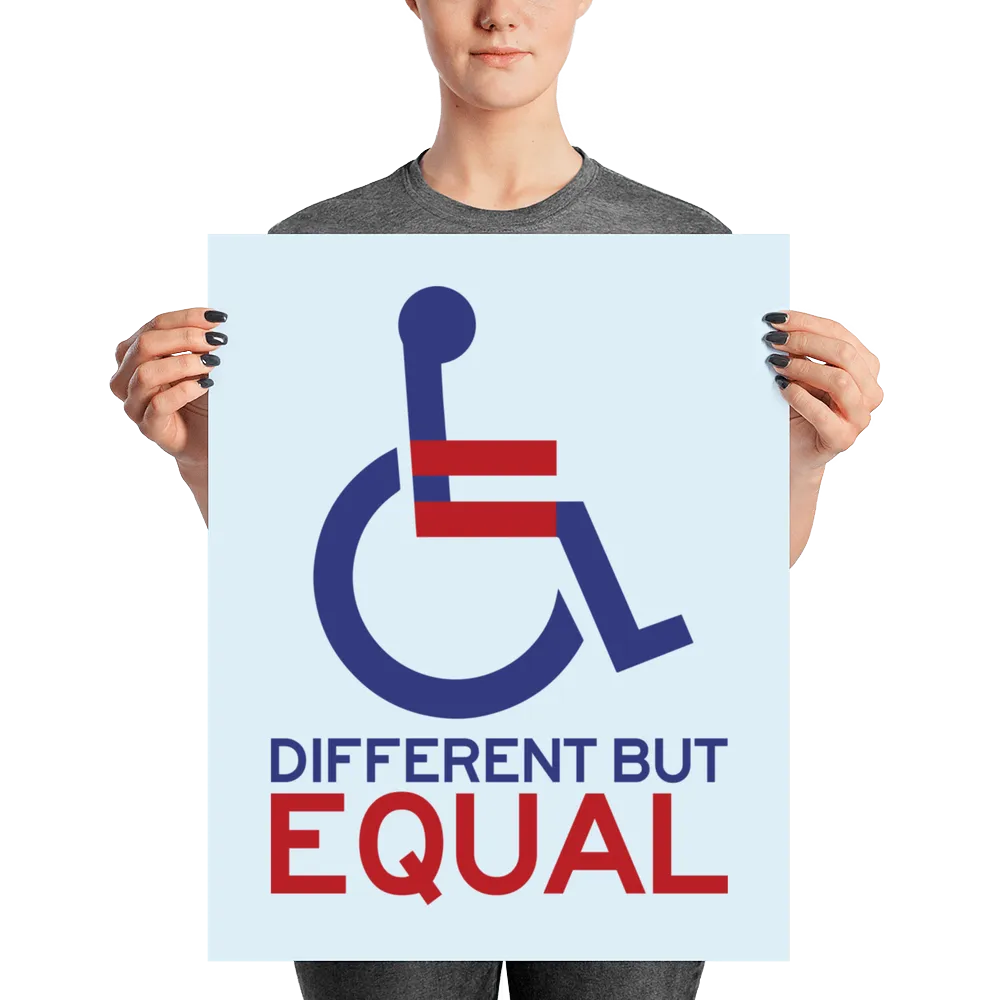 Different but Equal (Disability Equality Logo) Poster