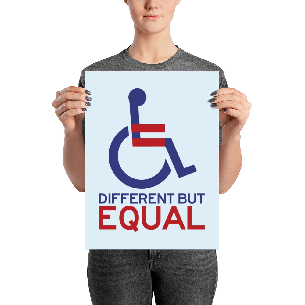 Different but Equal (Disability Equality Logo) Poster
