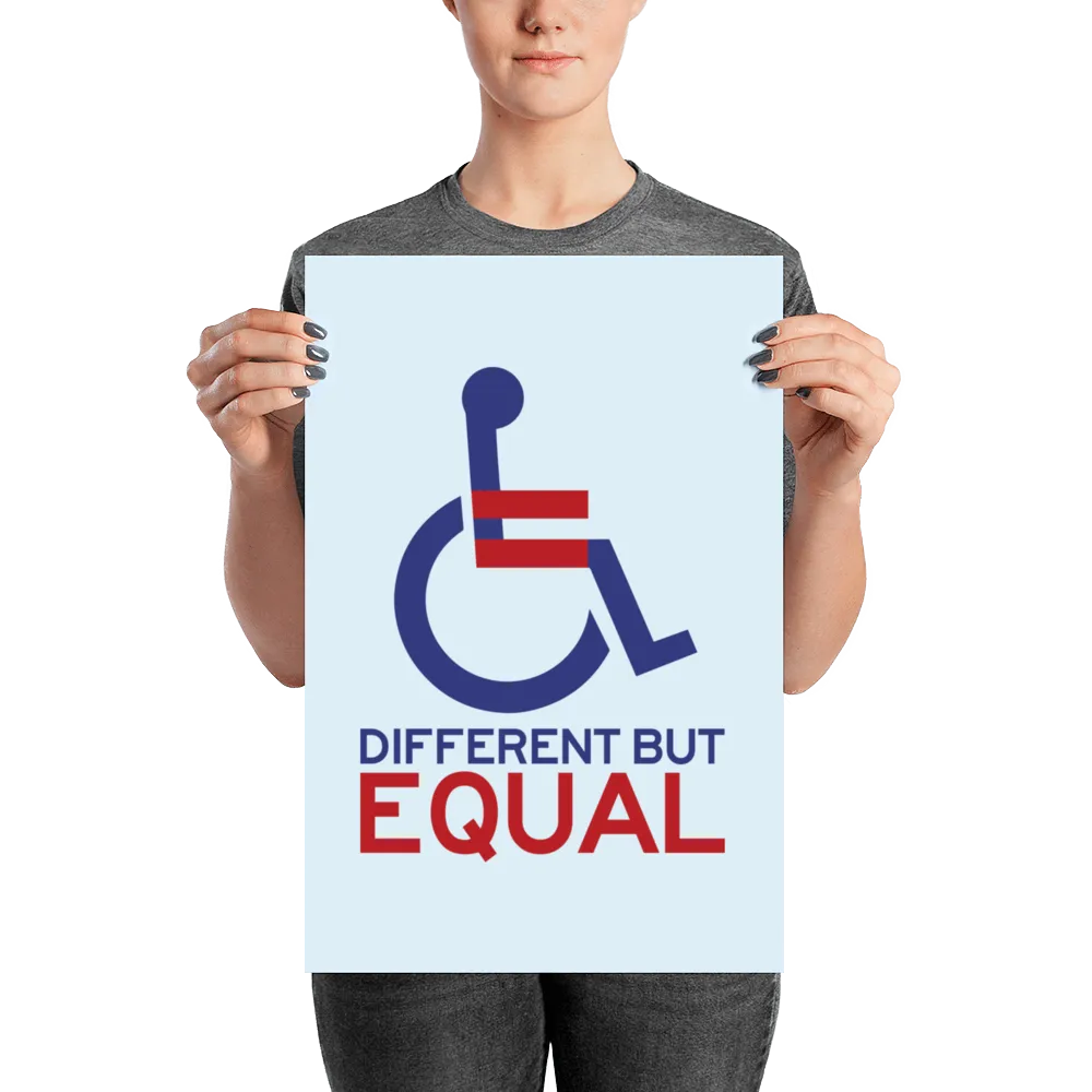 Different but Equal (Disability Equality Logo) Poster