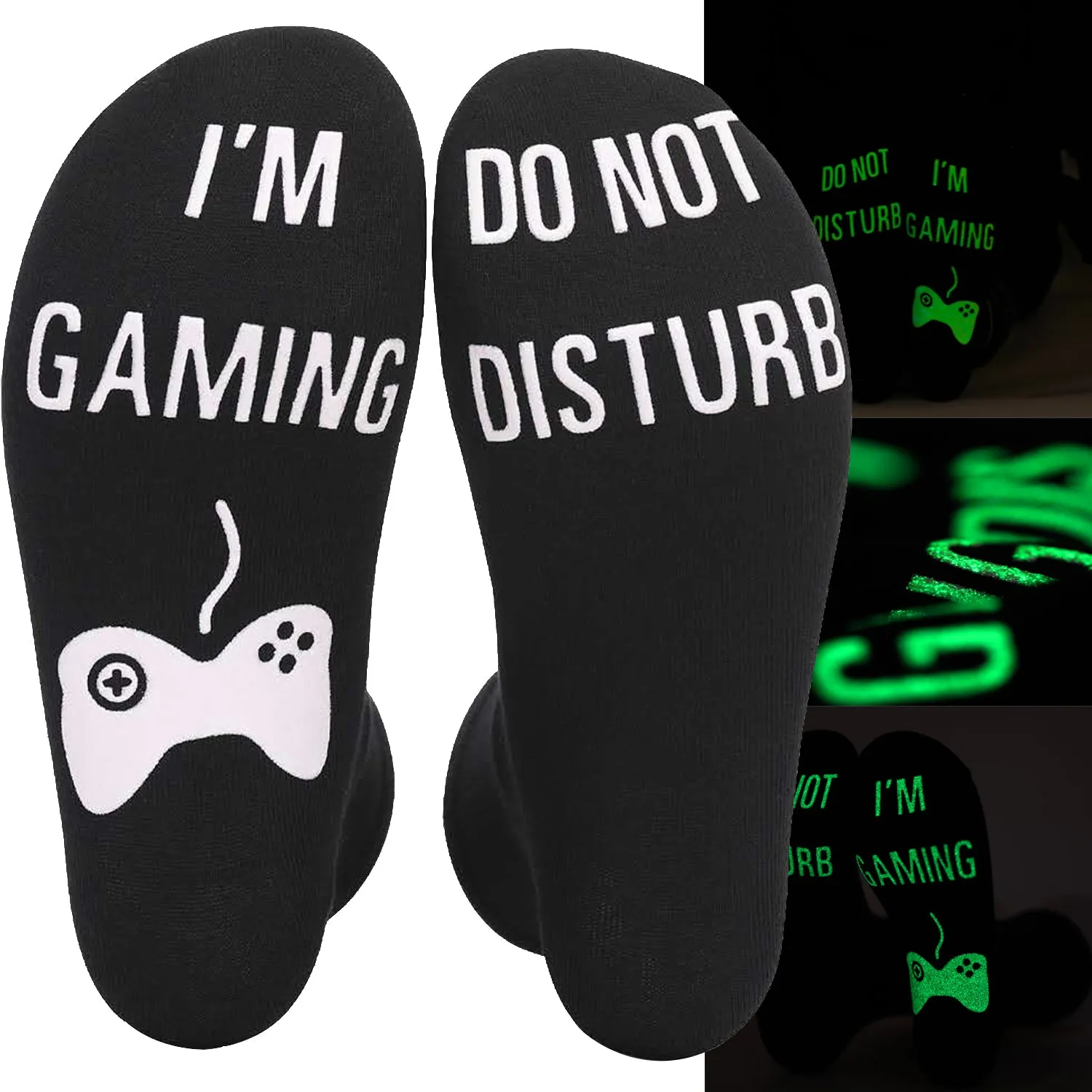 DO NOT DISTURB Short Socks - Men's Mid-Tube Game Socks with Glue Letter Printing
