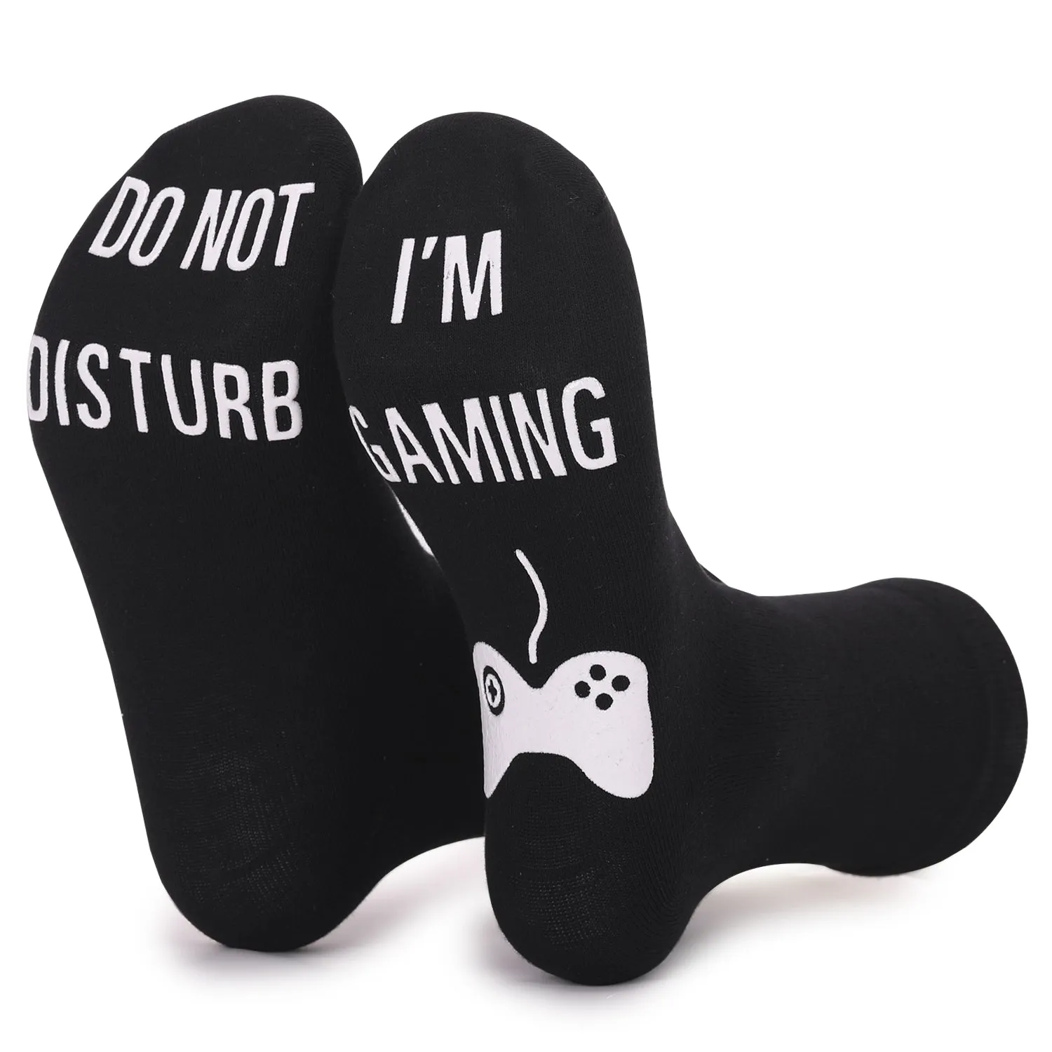 DO NOT DISTURB Short Socks - Men's Mid-Tube Game Socks with Glue Letter Printing