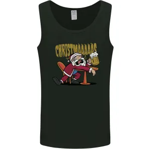 Drunk Santa Funny Christmas Alcohol Beer Xmas Mens Vest Tank Top