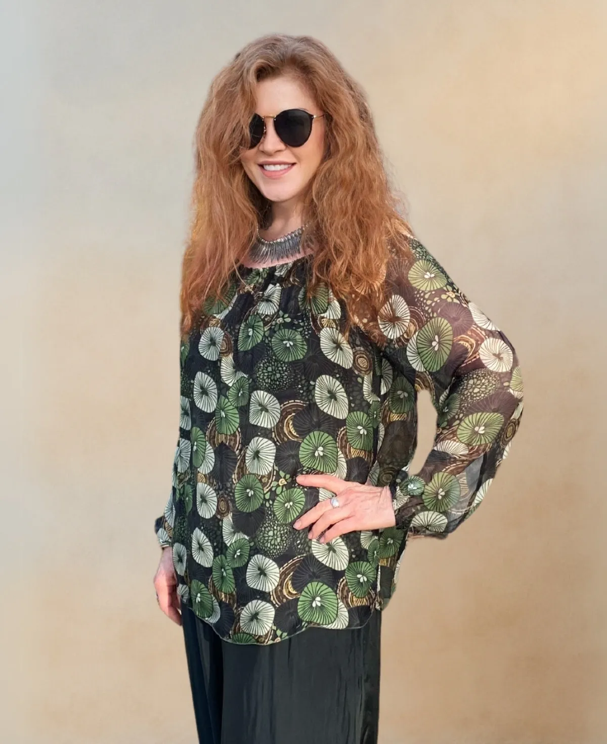 Fern Silk Top