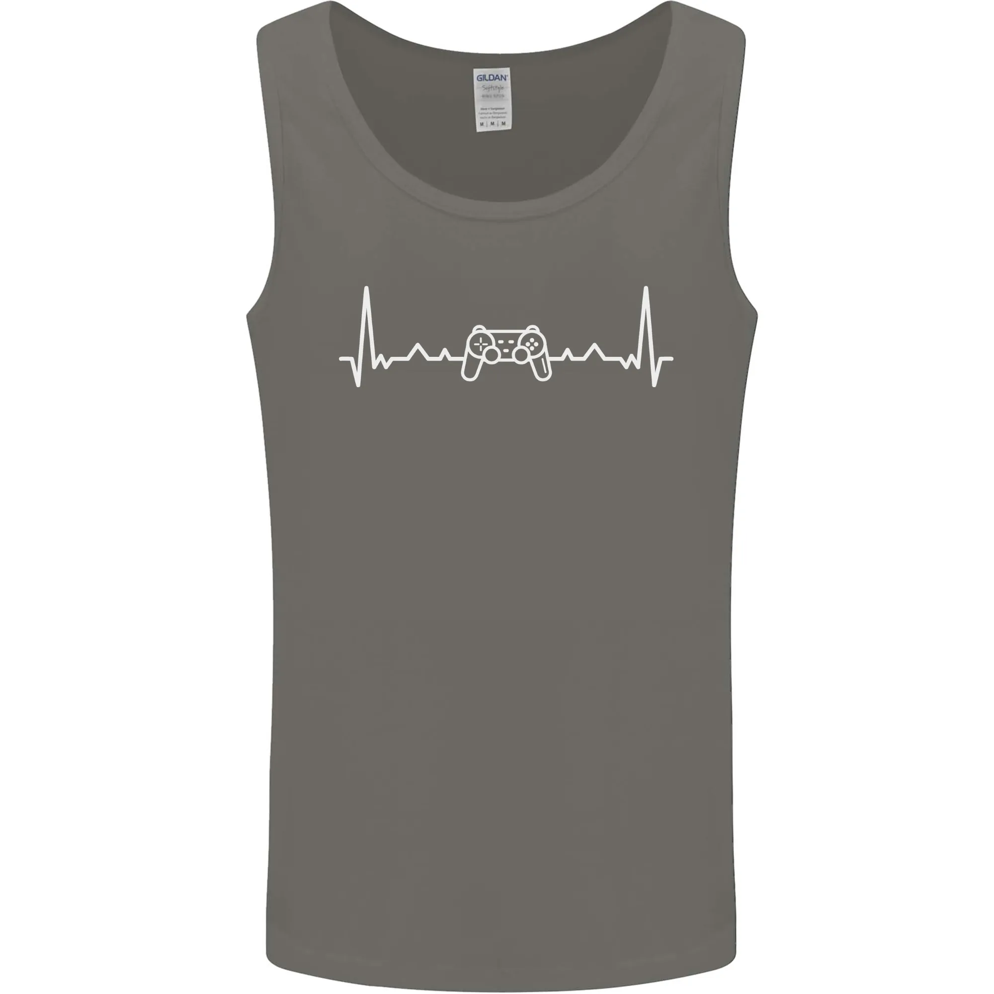 Gaming ECG Controller Video Games Console Mens Vest Tank Top