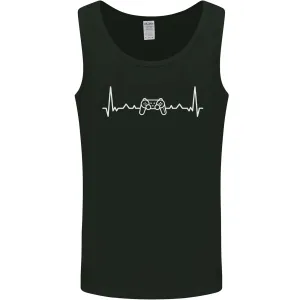 Gaming ECG Controller Video Games Console Mens Vest Tank Top