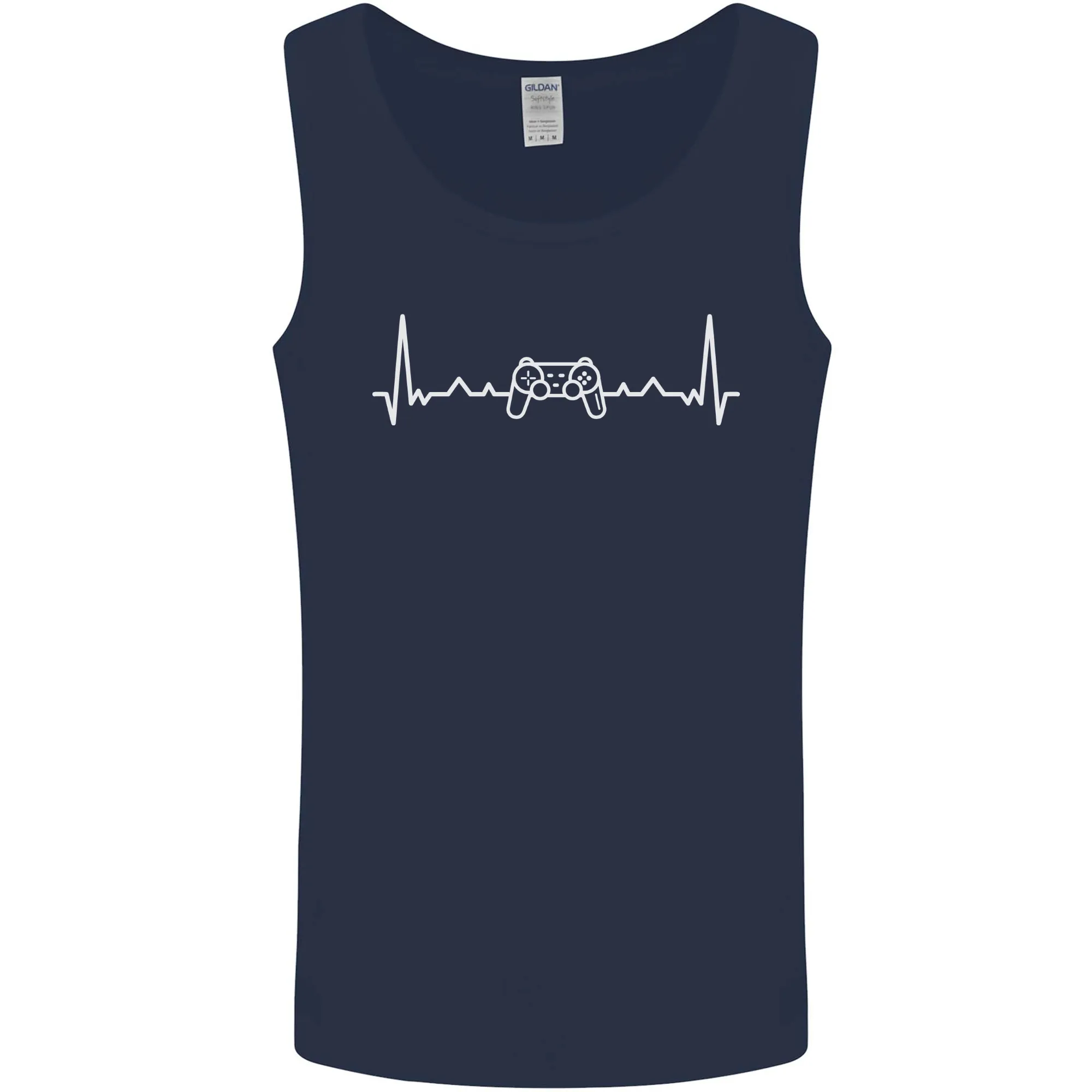 Gaming ECG Controller Video Games Console Mens Vest Tank Top