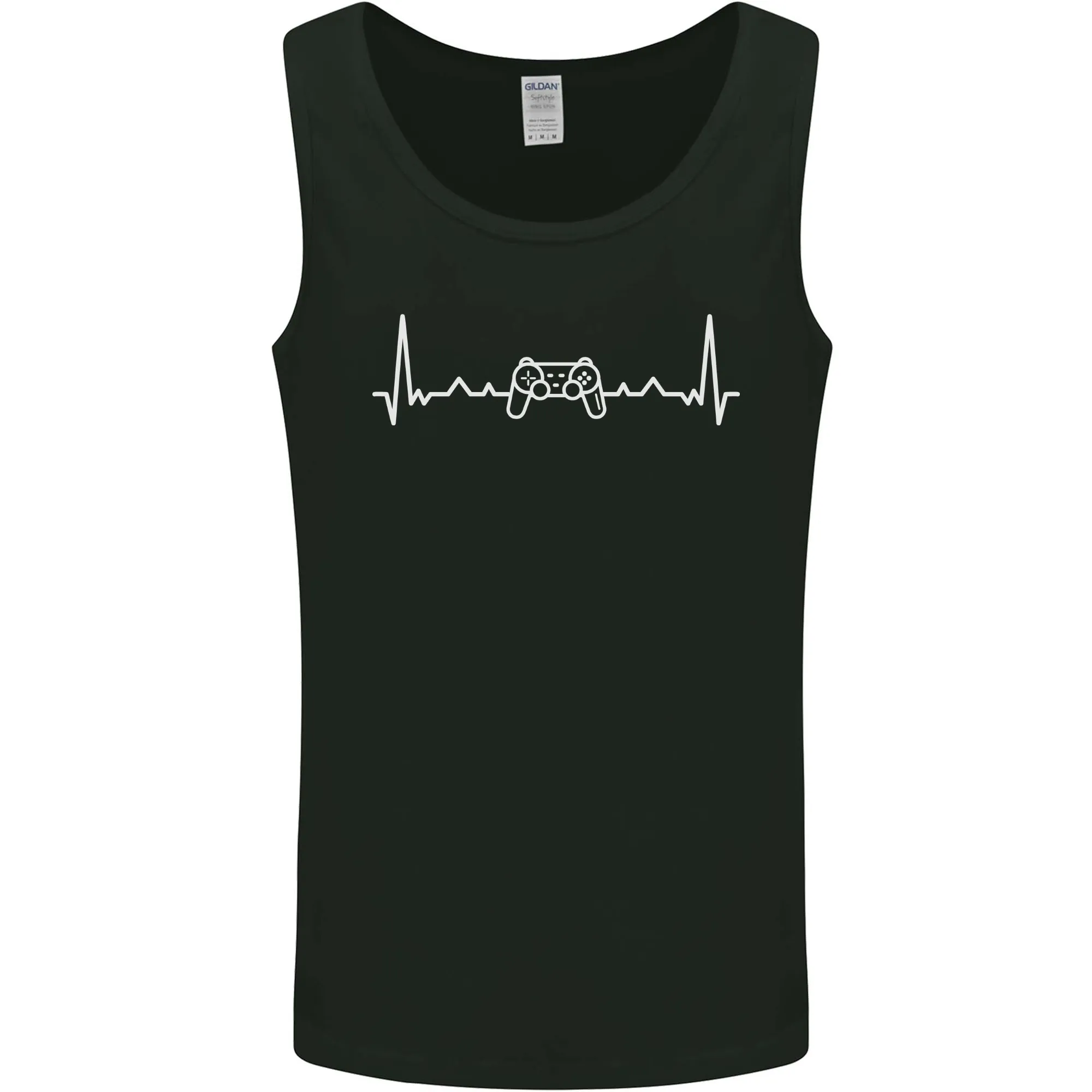 Gaming ECG Controller Video Games Console Mens Vest Tank Top