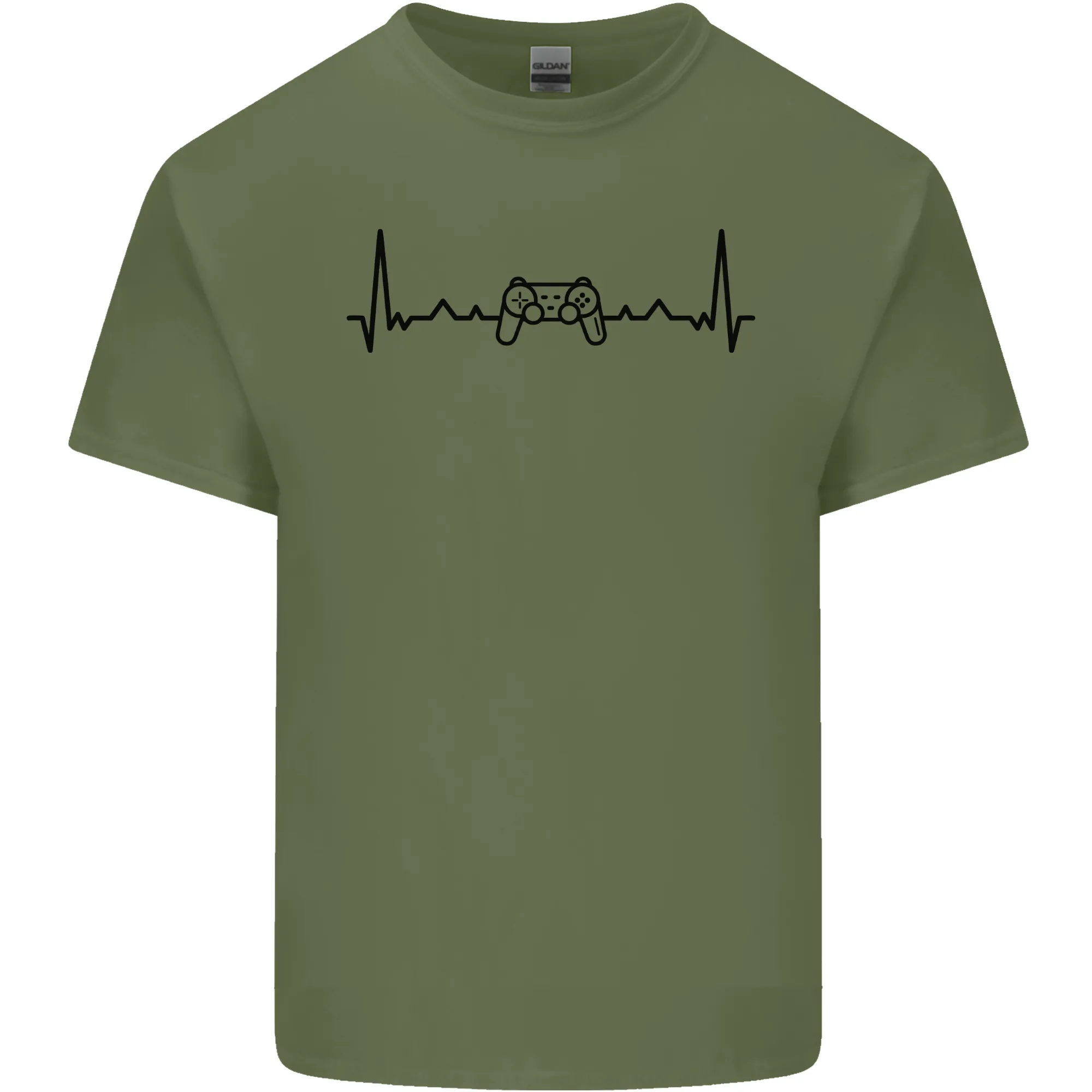 Gaming ECG Video Games Console Controller Mens Light Cotton T-Shirt